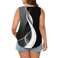 thumbnail image 4 of GIPQJK Plus Size Sleeveless Tank Tops for Women Crew Neck Sleeveless Tops Basic Soild Color Cotton Workout Tank Tops Lightweight Sleeveless Tops Vest T-Shirt,Black XL, 4 of 5