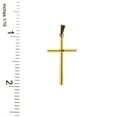 thumbnail image 2 of 18K Solid Yellow Gold Polished  Round Tube Cross 1.45 in., 2 of 3