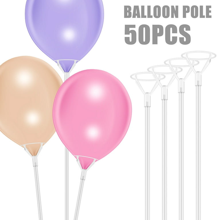 50pcs Balloon Pole Sticks Balloons Holder for Latex Balloons