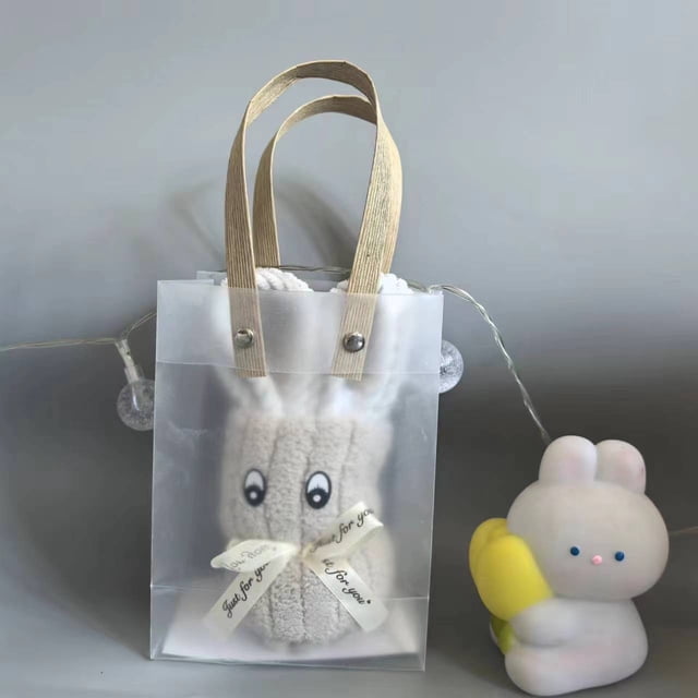 EGNMCR Corals Fleece Small Towel Squares Handkerchief Cute Rabbits Shaped Souvenir Gift Towel bath towels