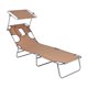 thumbnail image 3 of Silla de bronceado con orificio para la cara, tumbona plana impermeable, ligera, 3 en 1 Caqui, 3 of 9