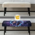 thumbnail image 5 of Jiueut Horse Heart Rose Print Dining Bench Cover, Dustproof Long Bench Seat Cushion Easy to Clean Rectangle Dining Chair Protection Universal Fit for Most Chairs, 5 of 7