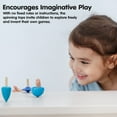 thumbnail image 5 of PlanToys® Mini Wooden Spinning Tops Set | 4 Colorful Eco-Friendly Montessori Toys for Toddlers | Travel Toys for Kids | Sensory Fidget Toys for Focus & Coordination, 5 of 8
