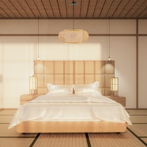 Vintage Bamboo Wicker Rattan Pendant Light Hang Ceiling Lamp Fixture Chandelier