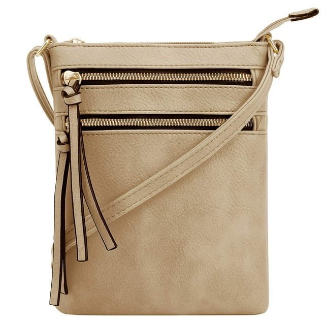 DELUXITY Bolso bandolera Bolso de hombro Bolso con cremallera y múltiples bolsillos