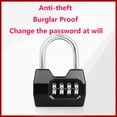 thumbnail image 6 of Outdoor Gym Luggage Lock Protection Security Weatherproof Safely Code Lock Anti-theft Lock Vault Combination Padlock 4 Dial Digit Combination Lock A, 6 of 8