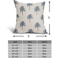 thumbnail image 4 of Gray Blue Palm Tree Pillow Covers 18X18 InchTropical Coconut Trees Coastal Plants Decorative Pillow Cases Set of 2 Summer Retro Cotton Linen Throw Pillows Home Decor For Sofa Porch Couch Outdoor, 4 of 6