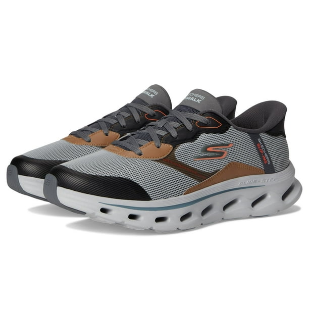 Zapatilla Skechers Go Walk Glide-Step 2.0-Zac manos libres para hombre, color gris