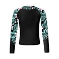 thumbnail image 1 of dPois Kids Girls UPF 50+ Long Sleeve Swim Shirt Sun Protection Rash Guard Beach Tops Swimming Black 8, 1 of 6