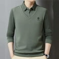 thumbnail image 4 of Men's Fleece-Lined Polo Shirt Warm and Stylish T-Shirt, 4 of 6