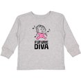 thumbnail image 3 of Inktastic Future Diva Baby Girl Singer Girls Long Sleeve Toddler T-Shirt, 3 of 5