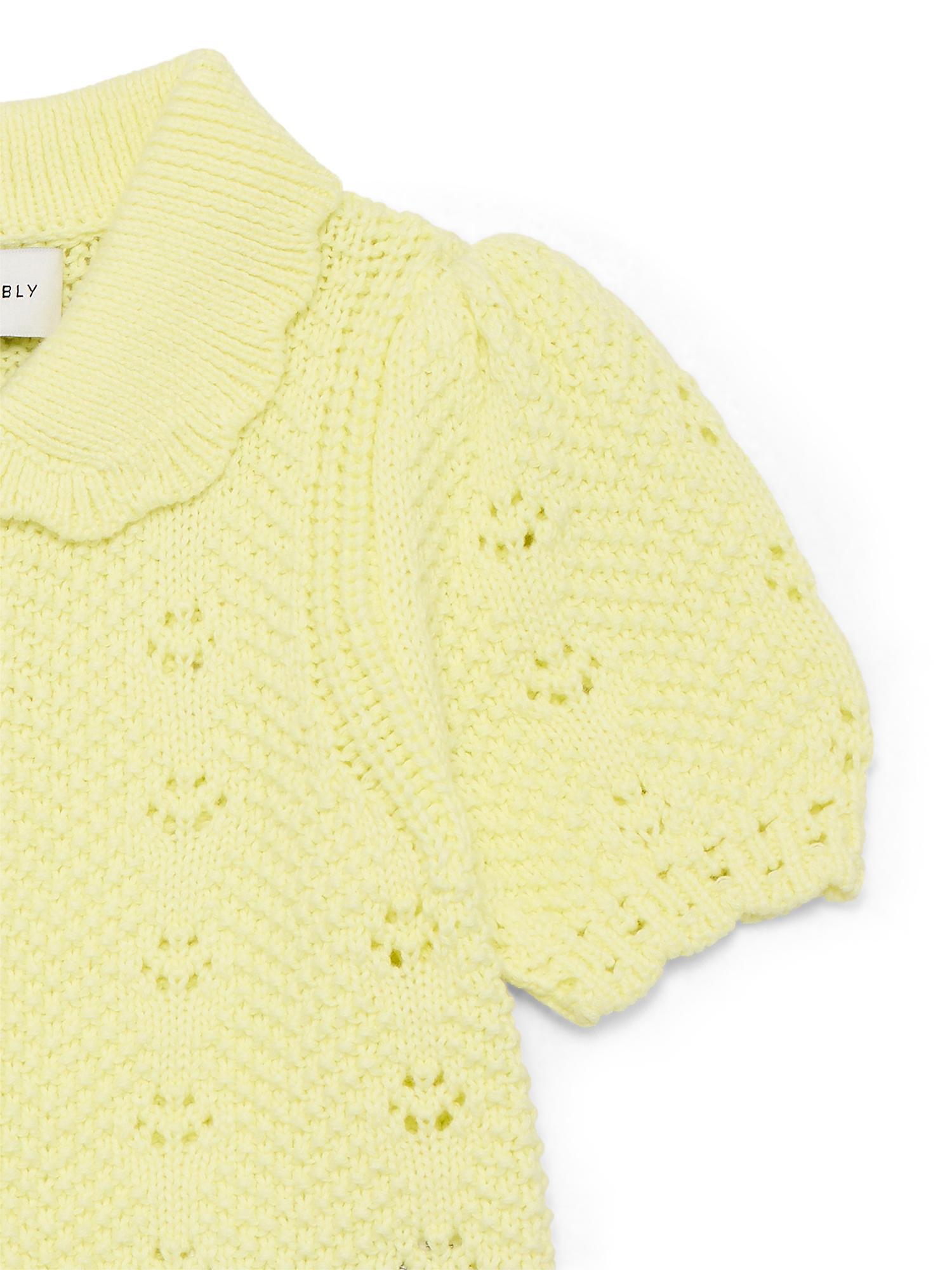 Free Assembly Kids and Toddler Cotton Pointelle Cardigan Sweater with Short Sleeves, Sizes 12M-3T and XS-XL