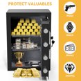 thumbnail image 4 of Dextrus 4 Cu.ft Steel Safe with Digital Lock, Fire-Resistant Bag, Shelves, and LED Light, 4 of 8