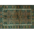 thumbnail image 1 of Ahgly Company Machine Washable Indoor Rectangle Persian Turquoise Blue Traditional Area Rugs, 7' x 10', 1 of 1