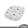 thumbnail image 2 of Forest Dining Chair Pad, Enchanted Woodland Creatures Deer with Curved Antlers Foliage Dotted Rocks Pattern, Water Resistant Pillow with Straps for Seats, 2 Pieces Set, Multicolor, by Ambesonne, 2 of 5