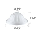 thumbnail image 2 of Aspen Creative 23128-11, Frosted Glass Shade for Medium Base Socket Torchiere Lamp, Swag Lamp and Pendant,13-1/8" Diameter x 5-1/4" Height., 2 of 5