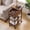 Brown, variant on Genpo End Table with Charging Station, Rolling Flip Top Side Table with USB Ports and Outlets, Swivel Nightstand for Small Spaces with Storage Shelf for Living Room, Bedroom, Gray