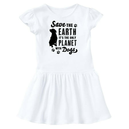 

Inktastic Save the Earth It s the Only Planet with Dogs with Pawprints Gift Toddler Girl Dress