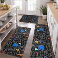 thumbnail image 2 of Math Equations Math Icons Colorful Pattern Kitchen Rugs Sets Of 3,Kitchen Runner Rugs Non Skid Washable,Decorative Kitchen Floor Mats for Kitchen,Sink,Laundry,17"x30"+ 17"x47" + 17"x59", 2 of 6