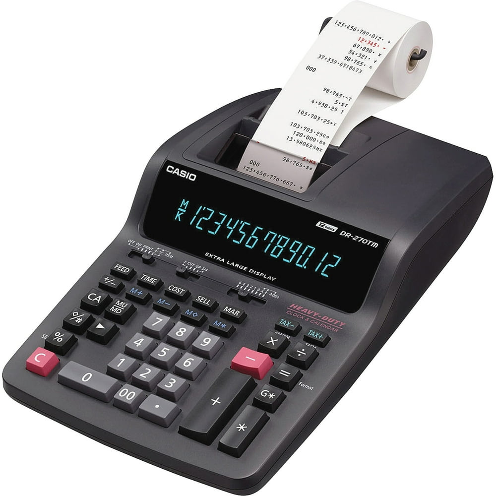Casio DR270TM 12Digit Tax/Exchange Printing Calculator
