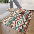 thumbnail image 4 of Brown Triangular Geometric Pattern Door Rugs,Washable Non Slip Door Mats Indoor,Decorative Door Mats,Entry Mat Indoor for Entrance,Bedroom,Kitchen,Bathroom,17"x30", 4 of 6
