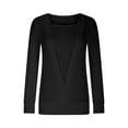 thumbnail image 2 of AKOEE Knit Sweaters Long Sleeve Tunic Tops for Women Loose Fit Square Neck Fall Winter Casual Dressy Pullovers (M, Black), 2 of 7