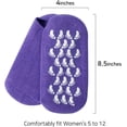 thumbnail image 4 of Comfort Gel Socks for Men and Women - Soft Spa Silicone Gel Infused Moisturizing Socks (Purple (1 Pair)), 4 of 5