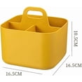 thumbnail image 3 of Stylish stackable storage baskets with handles for home organization and accessibility (yellow), 3 of 5