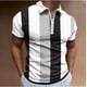 thumbnail image 5 of Tops de Algodón para las Mujeres con Cremallera de Manga Corta con Solapa Impresa Camiseta Suelta, Ligera Blusa de Cuello Redondo de Algodón de Imitación para el Hogar Y el Uso Diario, 5 of 5