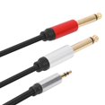 thumbnail image 2 of TRS 3.5 Mm A Cable Audio MONO Dual 6.35 TS 1.8m para Un Mezclador Teléfonos Portátiles, 2 of 9