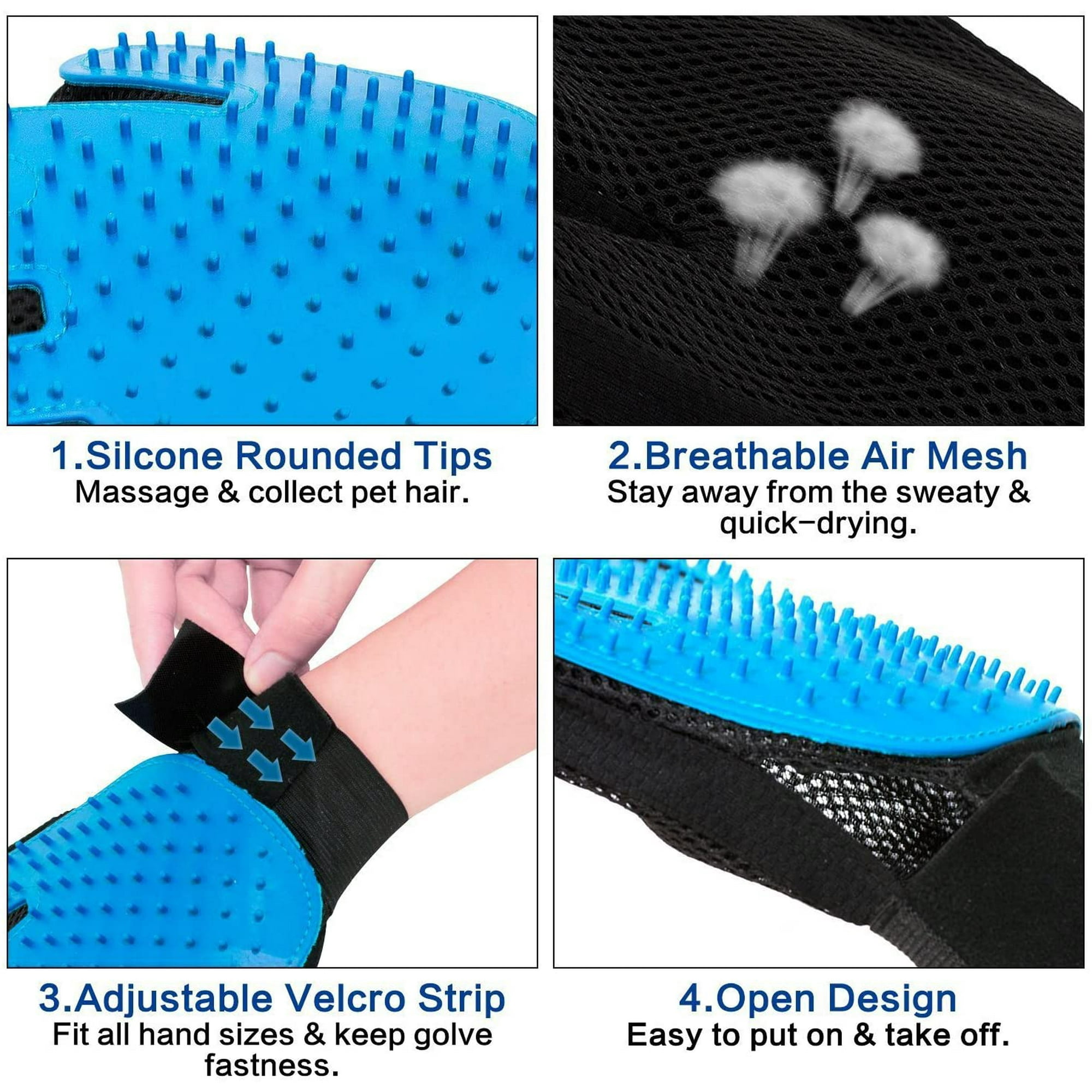 Pet Grooming Glove Pet Ninja Glove Amazingly cat Glove Gentle Deshedding Brush Glove Efficient Pet Hair Remover Mitt Enhanced Five Finger Design Perfect for Dog Cat 1