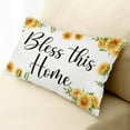 thumbnail image 5 of Sunflower Summer Throw Pillow Cover, Blessed This Home Pillow Cover Housewarming Gift New Home Waist Pillowcase for Bed Couch, Inspirational Gifts Living Room Bedroom Decor Cushion Cover -07, 5 of 5