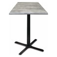 thumbnail image 3 of Indoor/Outdoor 30" Tall OD211 Black Table Base with 30" x 30" Foot and 36" x 36" Square Indoor/Outdoor Greystone Top by the Holland Bar Stool Co., 3 of 5