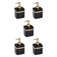 thumbnail image 1 of Ruiboury Distributeur de Savon en Résine Réutilisable pour Table Cuisine Douche Shampoing Salle de Bain Noir 400ml 5Ensemble, 1 of 6