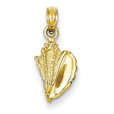 Conch Horn - 14k Yellow Gold Conch Shell Pendant LAL73788