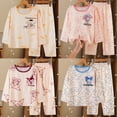 thumbnail image 2 of Sanrios Hellokittys Kuromi Cinnamoroll My Melody conjunto de pijamas para niños primavera otoño ropa de descanso para niñas traje de casa de manga larga para niños, 2 of 5