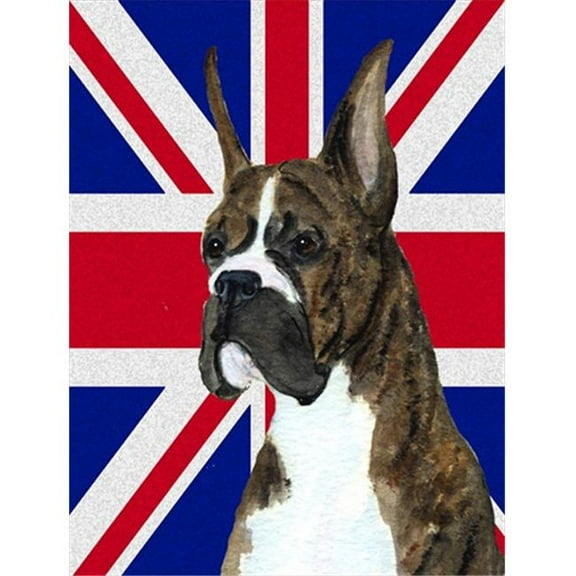 Boxer With English Union Jack British Flag Flag Garden Size