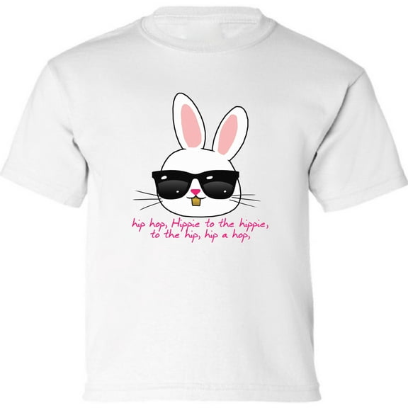 HIP HOP Easter Bunny Graphic Shirt - Happy Easter Day Toddler Tees for Kids - Outfit Toddler Boys Girls T-Shirt Gifts