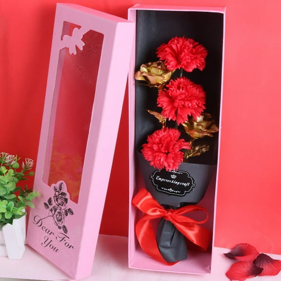 Hgallory Paper Fancy Soap Flowers Gift Box, Decorative Artificial Fake Flowers Simulated Roses, Home Decor Gift for Valentine's Day Mother's Day Anniversary Birthday, 1PC, B