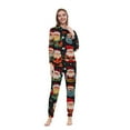 thumbnail image 3 of Penkiiy Matching Christmas Onesie Pajamas for Family, Hooded One Piece Vacation PJs, Cute Printed Holiday Loungewear S Multicolor, 3 of 5