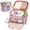 Pink-Medium, variant on Crochet & Knitting Yarn Storage Bag Pink Medium Double Layer Craft Organizer