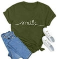 thumbnail image 3 of T Shirts for Women Graphic Tee Clothes Summer Short Sleeve Top Long Sleeve Summer Shirt Plain Tees for Women Long Sleeve Tops for Women 100 Polyester Shirts Women Plain Loose T Shirts for Women, 3 of 4