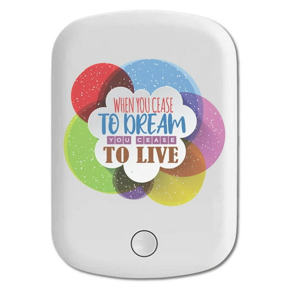 DistinctInk Magnetic Battery Pack, 10000 mAh Wireless Portable Charger with USB-C Cable, Compatible with MagSafe iPhone 14 / 13 / 12 Series - Cease To Dream Cease To Live