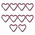 thumbnail image 4 of 10pcs Fashionable Heart Shape Spring Carabiner Keychain Accessory Portable for Hiking and Backpacking Key Holder, 4 of 7