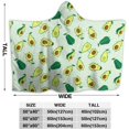 thumbnail image 6 of silau Green Avocados Cartoon Flannel Fleece Throw Hooded Blanket 50"x60" Living Room/Bedroom/Sofa Couch Warm Soft Bed Blanket for Kids Adults All Season, 6 of 6
