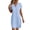 Light Blue, variant on Fashion Min Dresses for Womens 2026 Summer Plus Size Solid Color Casual Button V-Neck Short Sleeve Mini Dress