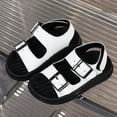 thumbnail image 2 of Yindaity Kids Sandals Girls Boys Comfort Sandals Adjustable Straps for Toddlers Little Kid White,9, 2 of 4
