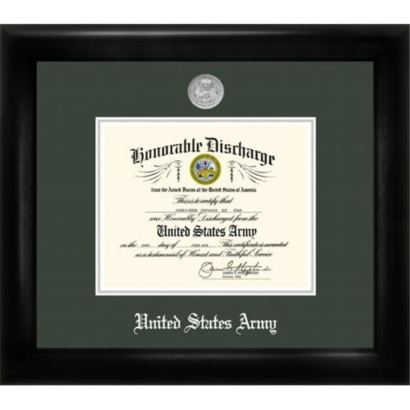 Campus Image ARDS002 Army Discharge Frame Silver Medallion