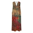 thumbnail image 3 of Ovzne Robes pour Femmes 2025 Robe d'Été Robe Décontractée d'Été pour Femmes Robe Longue Sans Manches à Col en V Robe de Printemps Liquidation, 3 of 4