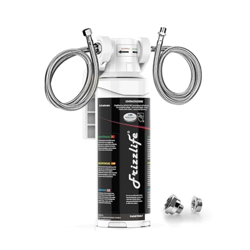 Frizzlife Sistema de filtro de agua debajo del fregadero, certificado NSF/ANSI 53 y 42, sistema de filtración de agua potable debajo del mostrador de conexión directa de alta capacidad, 0,5 micrones,